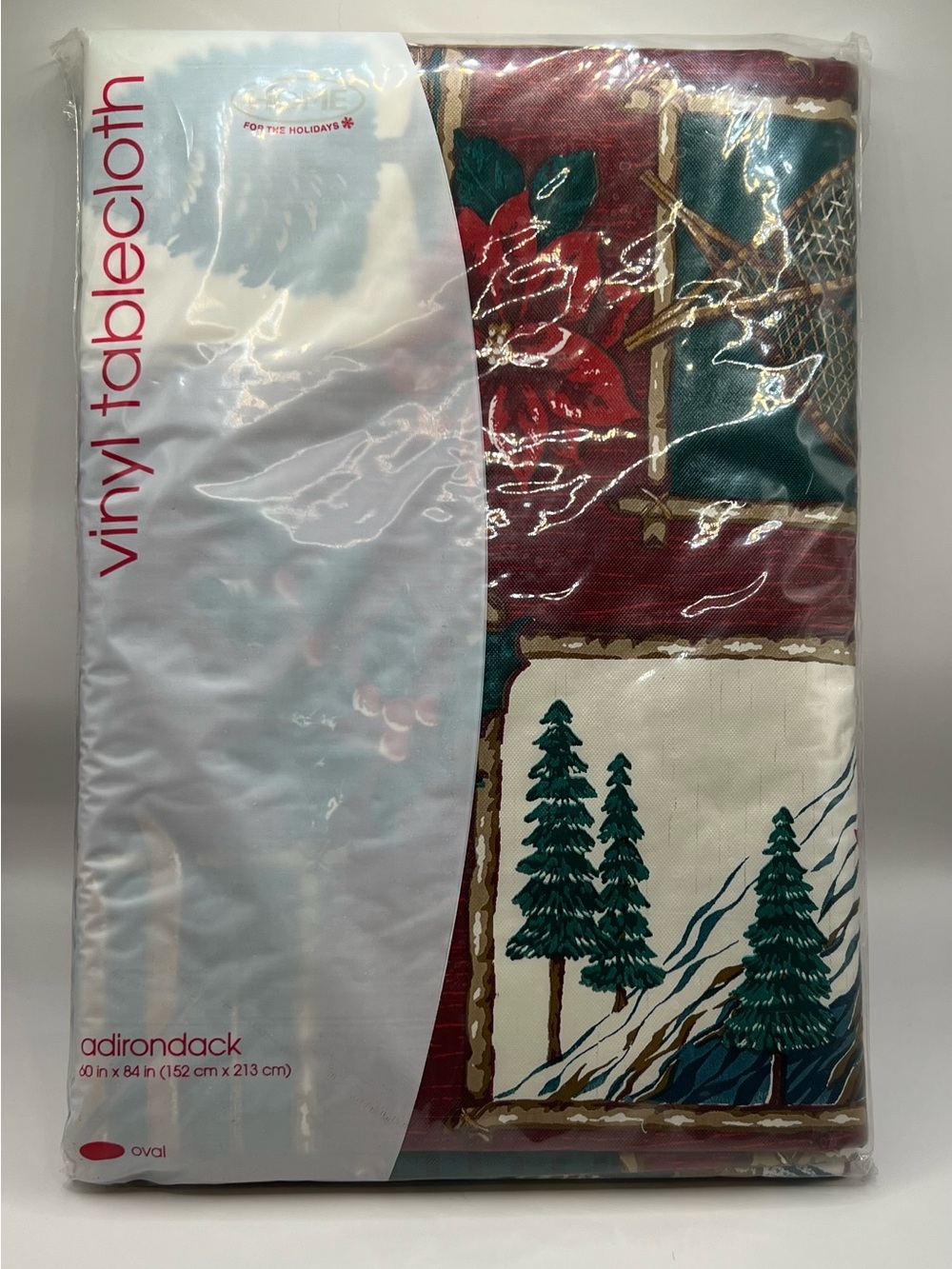 Home for the Holidays Adirondack Vinyl Tablecloth in Red and Green Target 2001